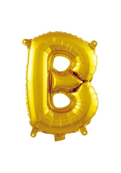 B Harfi 16 İnç Gold Renk Folyo Balon 36 Cm Altın 256