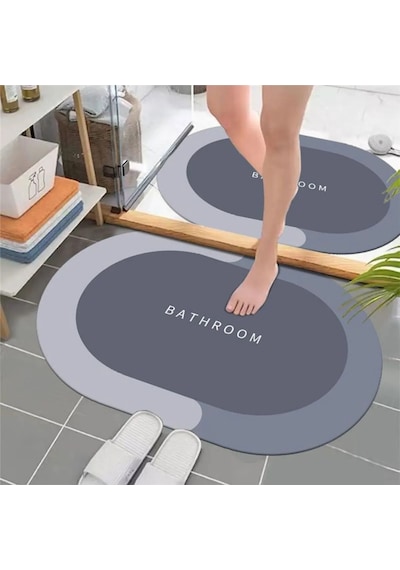 Sihirli Su Emici Kaydırmaz Banyo Paspası Ayak Matı Kaymaz Tabanlı Abdest Paspası 3,5 Mm Diğer