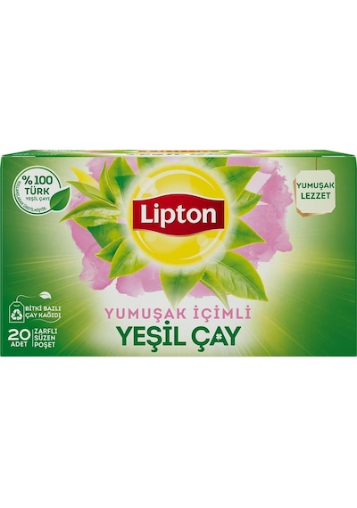 Lipton Yumuşak İçim Bardak Süzen Poşet Yeşil Çay 20'li Paket
