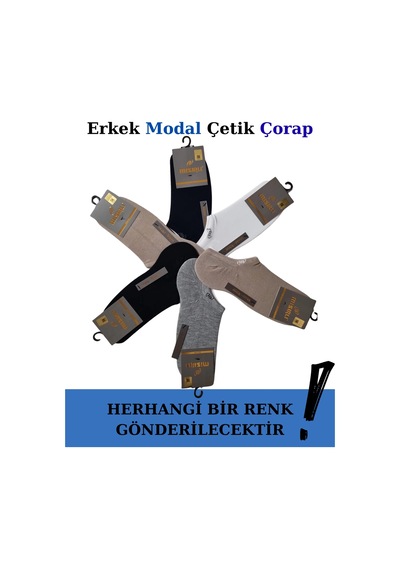 Alfa Aksesuar 03 Mısırlı 61357 Erkek Modal Çetik Çorap ÇoK Renkli