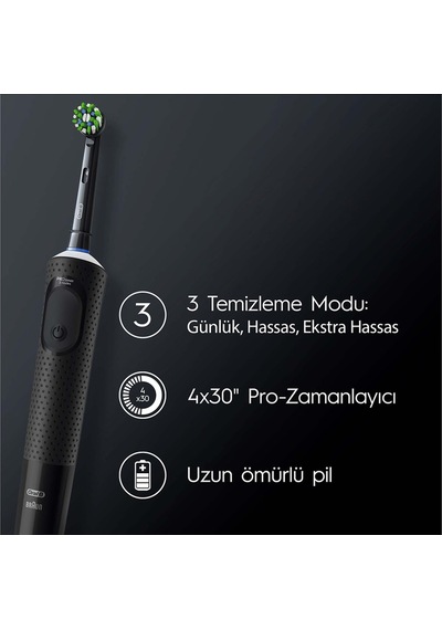 Oral-B Şarjlı/Elektrikli Diş Fırçası Vitality Pro Siyah Koruma Ve Temizlik