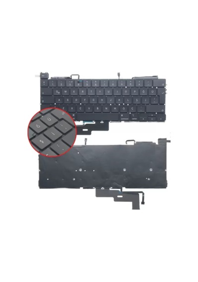 Apple Macbook Pro A2338 Siyah Türkçe Işıklı Klavye Büyük Enter