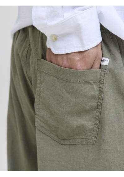 Jack & Jones Erkek Keten Karisimli Chino Pantolon - Ace - 12229699 Agave Green