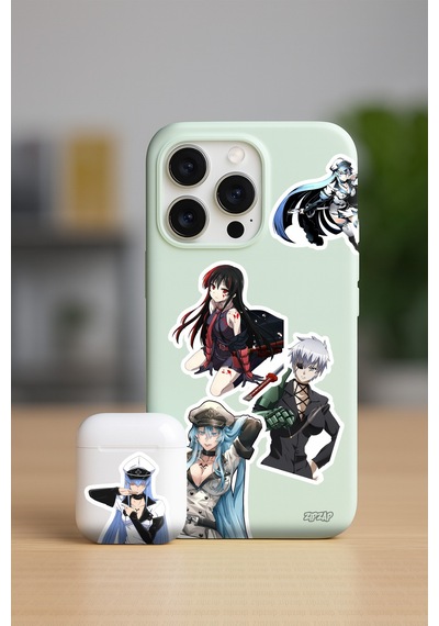 Akame Ga Kill Anime Telefon Laptop Bullet Journal Sticker Paketi 24 Adet Çok Renkli