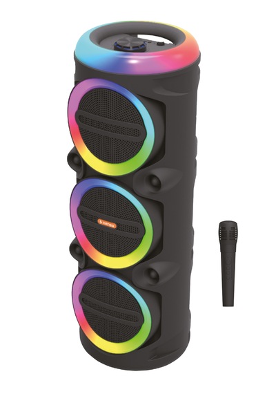 Taşınabilir Mikrofonlu 90w Led Işıklı Bluetooth Karaoke Hoparlör Seti