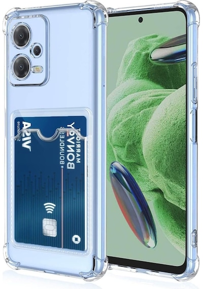 Kvy Xiaomi Redmi Note 12 Pro 5g Kamera Korumalı Kartlıklı Setra Şeffaf Silikon Kılıf