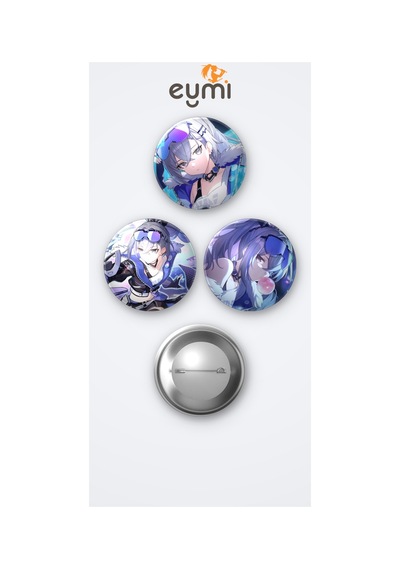 Honkai Star Rail Oyunu Silver Wolf Oyun 3'lü Metal Rozet Seti 58mm İğneli Buton Çanta Yaka Rozeti Çok Renkli