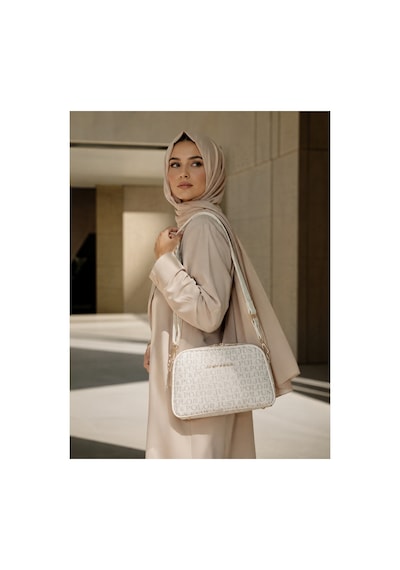 Just Polo Kadın Yeni Sezon Baskılı Omuz Çantası 232053mh Beyaz