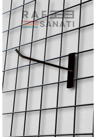 Siyah Tel Pano Kancası 15 Cm - Askı Kanca Raf Askısı Raf Aksesuar Siyah