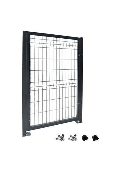 Dekorafence Kanatlı Hazır Panel Çit Kapı Antrasit -100x60 Cm