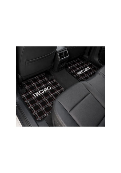 Oem Recaro Ekose Tasarımlı Dijital Baskılı 4 Parça Üniversal Halı Paspas Seti