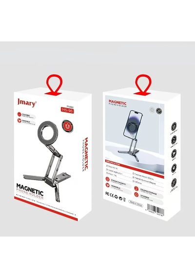 Jmary Ms-96 Ayarlanabilir Katlanabilir 360 Derece Dönebilen Magnetik Telefon Standı Siyah