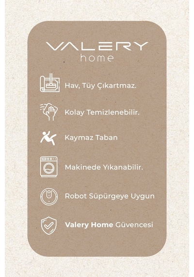 Vl Yıkanabilir Post Peluş Yolluk Beyaz Gri