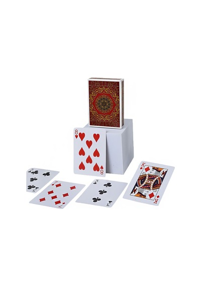 Kırmızı Jumbo Boy Pvc Plastik Su Geçirmez İskambil Poker Oyun Kağıdı Rd61kr