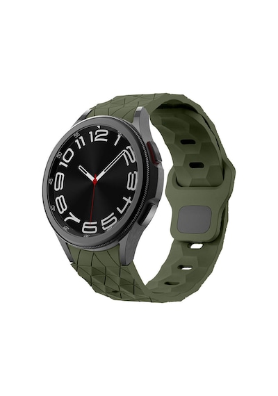 Galaxy Uyumlu Watch 6 40mm Krd-116 20mm Futbol Desenli Spor Tasarımlı Silikon Kordon