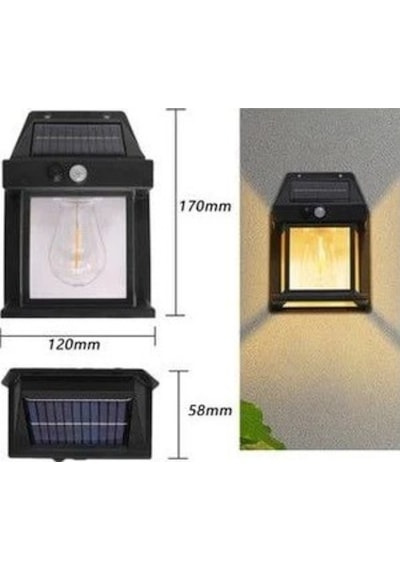 10w Solar Duvar Aydınlatma, Beyaz Işık Hs 4032