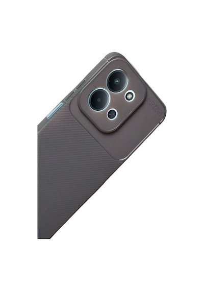 Xiaomi Redmi 15c 5g Uyumlu Kılıf Karbon Tasarım Kamera Korumalı Silikon Telefon Kılıfı Kapak Gri
