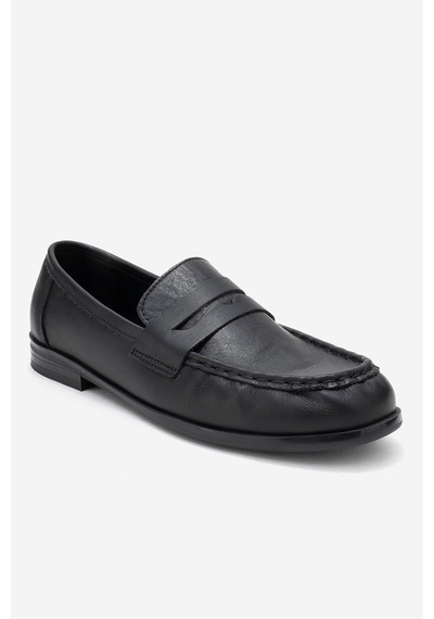 Luvishoes Luvi Shoes Valıa Siyah Cilt Hakiki Deri Kadın Loafer Ayakkabı Siyah