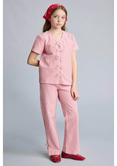 Defacto Regular Fıt 2li Pijama Takımı Kız Çocuk H2657a826spbr96 Pembe-br96