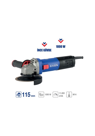 Exen Epa 1015 Elektrikli Avuç Taşlama 115mm 1050w