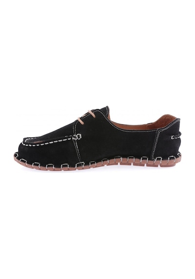 Dgn 602-23y Kadin Dikiş Detayli Önden Bağcikli Loafer Ayakkabi 602-2109-R1680 Siyah