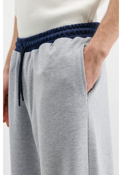 Vamos Baggy Fit Eşofman Alt V80-41 Gri Melanj