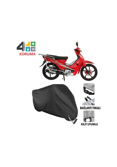 Mondial 100 Ukh Motosiklet Branda ( Kilit Uyumlu - Siyah