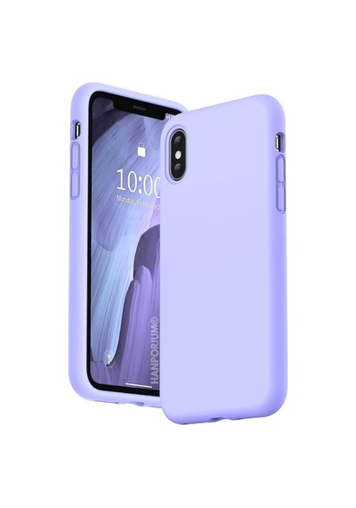 Apple iPhone Xs Max Uyumlu Silikon Kılıf - Pastel Renk Tonu Kamera Korumalı Esnek Kapak - Lila