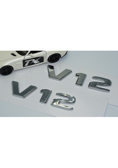 Dk V12 Çamurluk Yanı Krom Abs 3m 3d Yazı Logo Seti Benz İle Uyuml