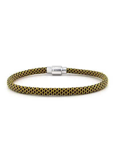 Sari Siyah Paracord Ipli Miknatisli Erkek Bileklik M012B Çok Renkli