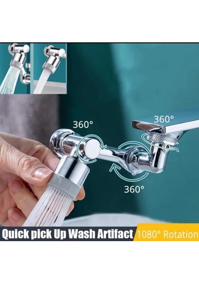 YCLSHOP Mutfak Banyo Musluk Başlığı1080 Derece Dönebilen- Krom
