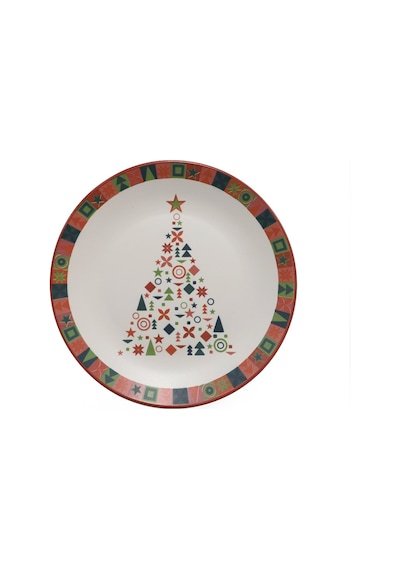 Keraart New Year Çam Servis Tabağı 26 Cm 21652 Çok Renkli