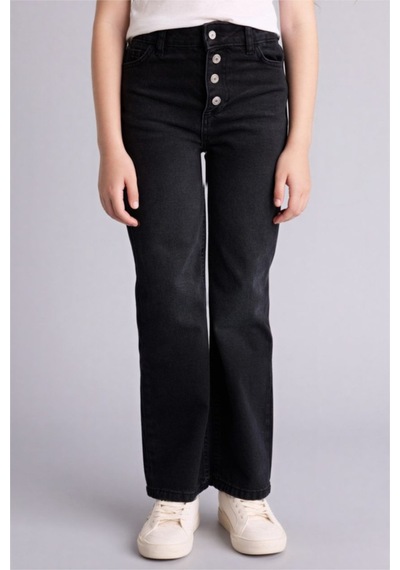 Defacto Geniş Paça Jean Pantolon Kız Çocuk G9585a826spnm40 Siyah-nm40