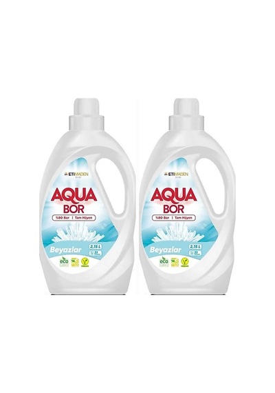 Aquabor Sivi Çamaşir Deterjani Beyazlar I Çi N 2 Adet 66 Yikama Doğal Mi Neralli