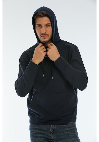 Süperlife Erkek Kapşonlu Regular Fit Brooklyn Baskılı İnce Sweatshirt Spr22sw161 Lacivert