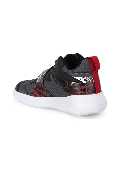 Slazenger Knıght I Unisex Çocuk Cırt Cırtlı Siyah / Kırmızı Günlük Spor Ayakkabısı Siyah - Kırmızı