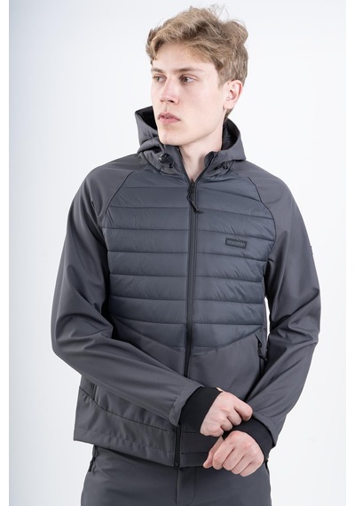 Maraton Sportswear Regular Erkek Kapşonlu Uzun Kol Outdoor Antrasit Ceket 20385 Antrasit