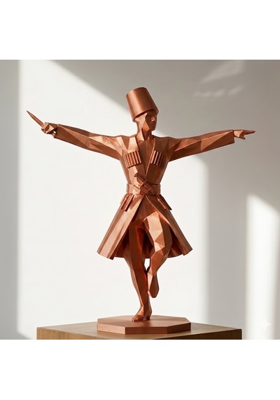 15 Cm Özel Üretim Koleksiyon Hediyelik Kafkas Adige Çerkes 3d Dekoratif Karakter