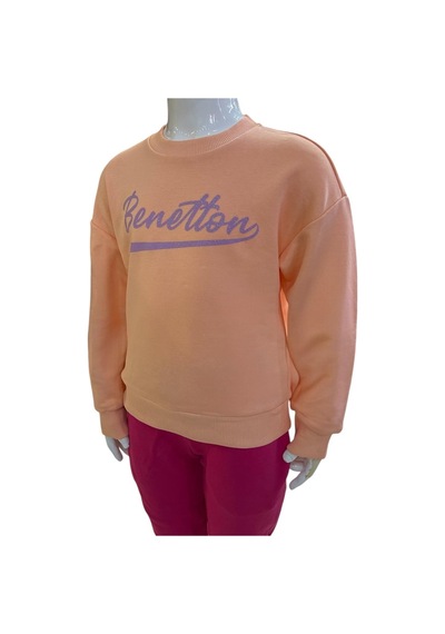 Benetton Kız Çocuk Somon Sweatshirt SOMON