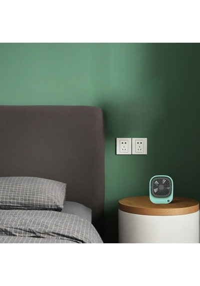 Masa Fanı Mini Taşınabilir Usb Şarj Fanı Salınımlı 90 Eğimli Fan