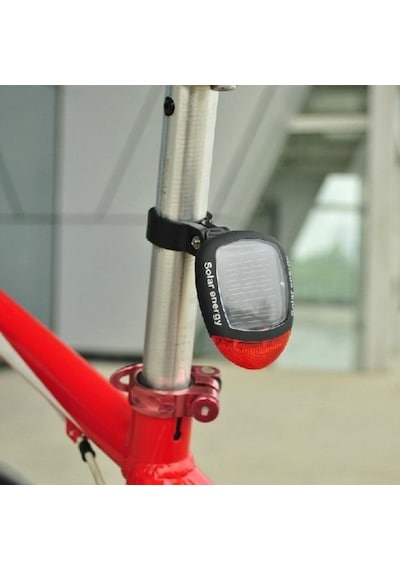 Buffer Led Güneş Enerjisi İle Şarj Edilebilir Bisiklet Lambası Siyah