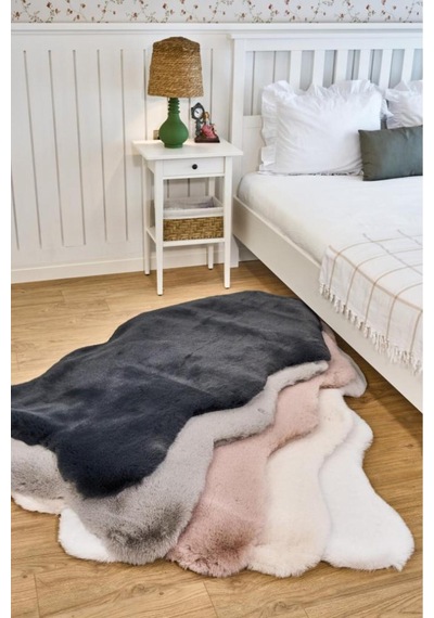 Yıkanabilir Yumuşak Peluş Post Shaggy Çocuk Odası Oturma Odası Salon Mutfak Halısı Palma Antrasit