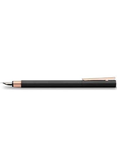 Faber Castell Neo Slim Dolma Kalem Mat/siyah Gül F Siyah - Rose