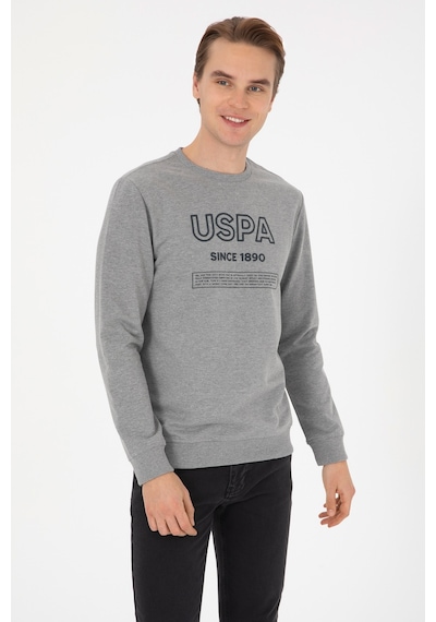 U.s. Polo Assn. Erkek Gri Melanj Sweatshirt 50308693-vr086 Grı Melanj
