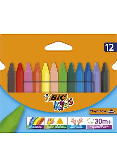 Bic Kids Jumbo Üçgen Elleri Kirletmeyen Yıkanabilir Pastel Boya