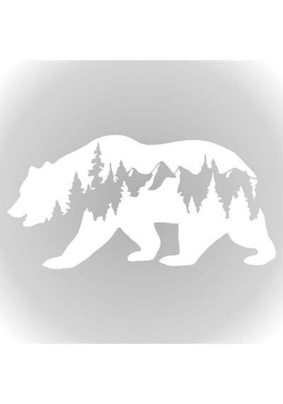 Sticker Usta Quart Ayı Off Road Bear Off Road Hayvan Doğa Oto Sticker Siyah 20 X 10 Cm