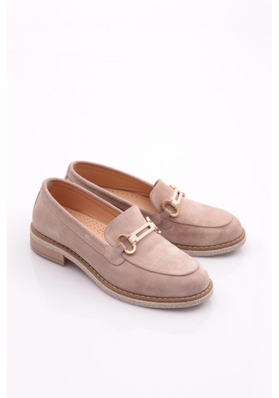 Dgn 246 Kadin Loafer Ayakkabi 246-1567-R0186 Bej Süet