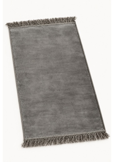 Düz Velur Kadife Seccade 70x110 Cm Antrasit