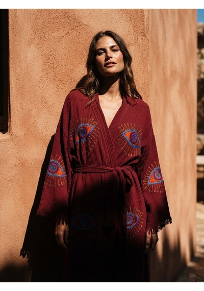 Brandsmiths Burgundy Visionguard Kimono Sarı