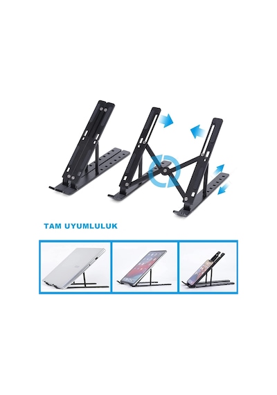 Robeve Siyah Alüminyum Katlanır Taşınabilir Stand